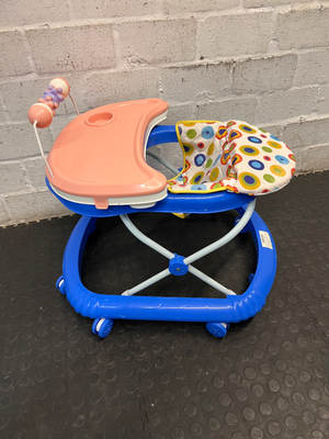 Coloured Plastic Baby Walker with Activity Tray — Good Working Order