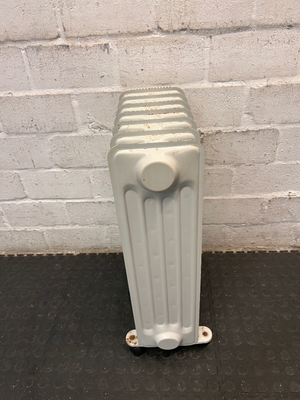 Tropical White Oil-Filled Heater with Castors — Good Working Order