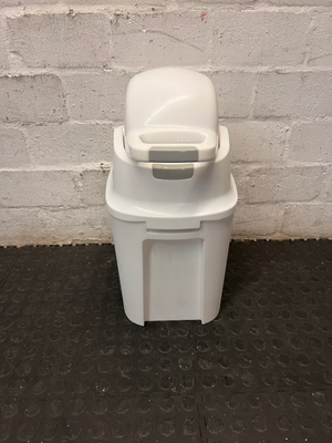 White Rotating Plastic Nappy Bin — Clean and Tested