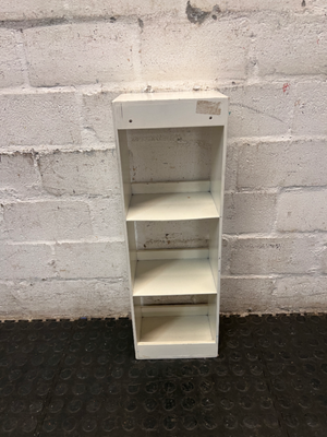 Slim Wooden 4-Tier Shelf with Heart Detail