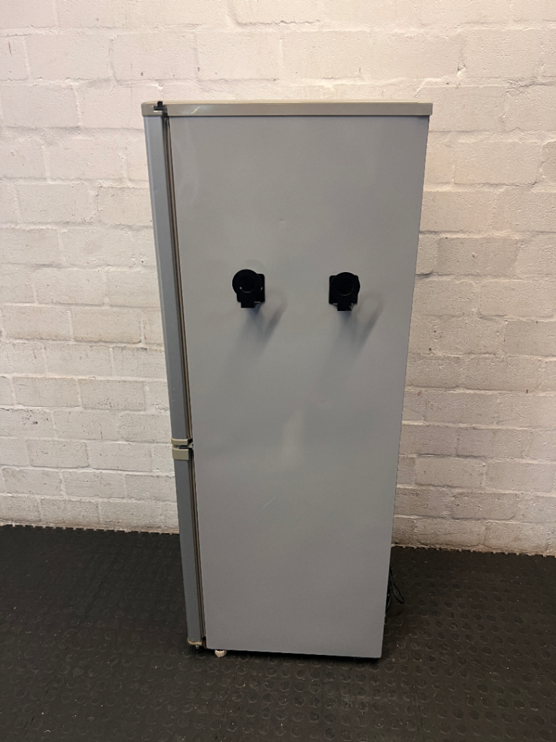 Hisense Silver Bottom-Mount Fridge-Freezer — Working Well, Fair Exterior Condition