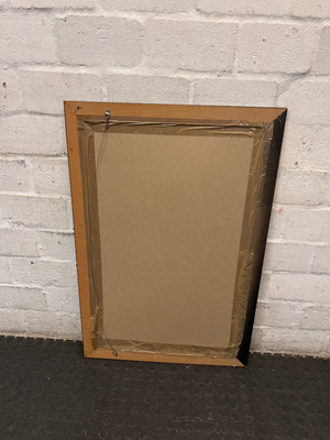 Modern Black Rectangular Wall Mirror (91cm x 61cm) — Good Condition