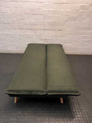 Mr Price Home Dark Green Fabric Sleeper Couch — Very Good Condition