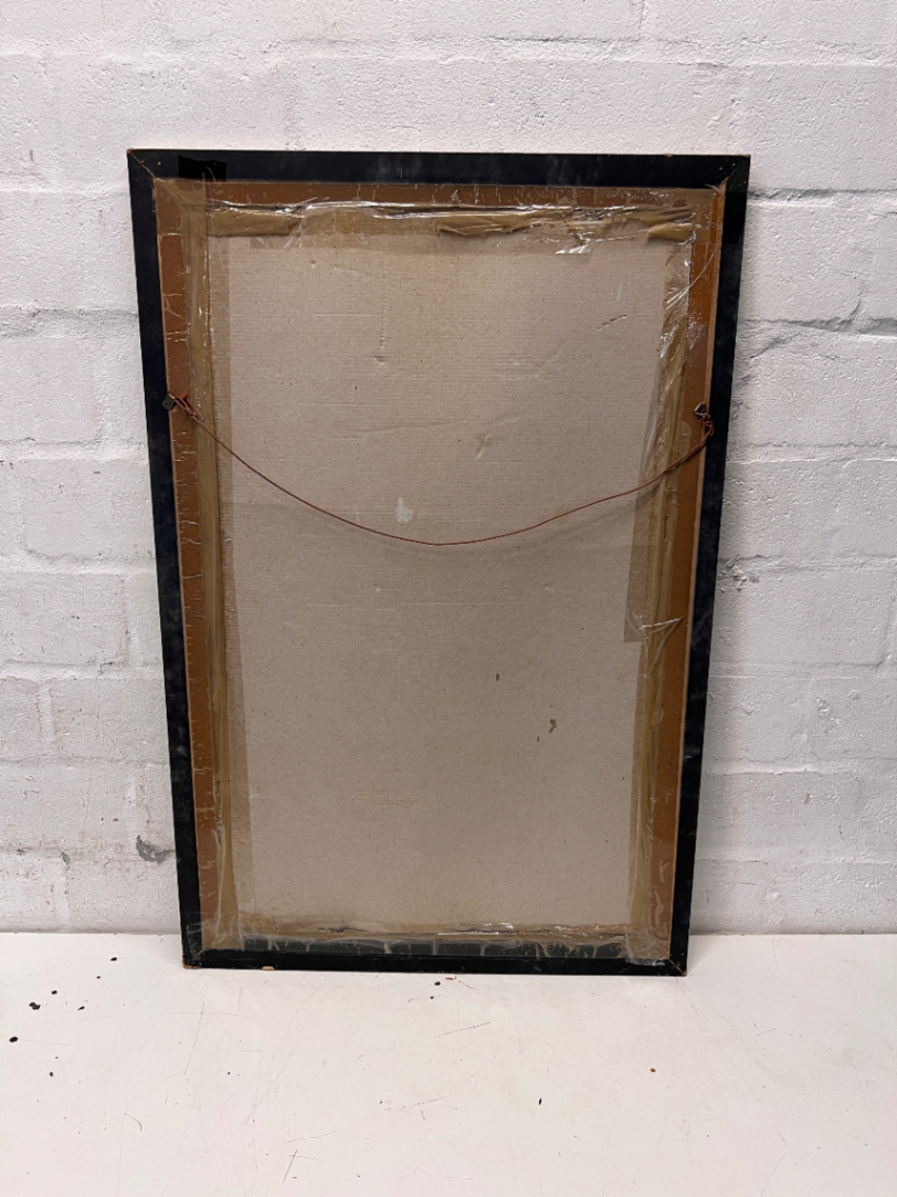Rectangular Silver-Toned Mirror with Ornate Frame Detail