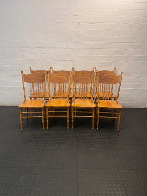 Carved Wooden Spindle Back Dining Chair