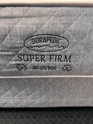 Queen Durapedic Super Firm Mattress and Base Set — Visible Light Surface Staining