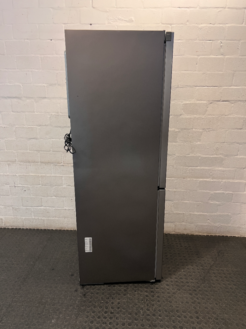 Samsung Silver Fridge Freezer with Water Dispenser — Good Working Order; Used Fair Condition