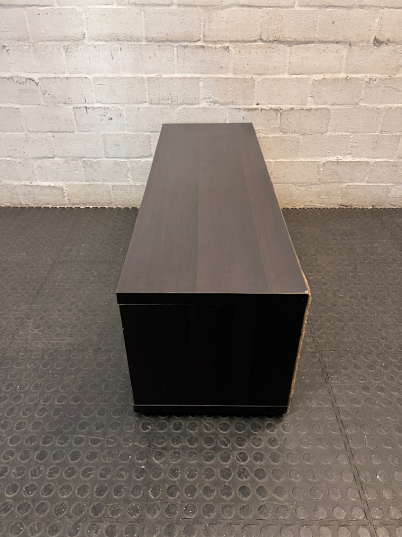 Dark Contemporary TV Unit with Two Cupboards
