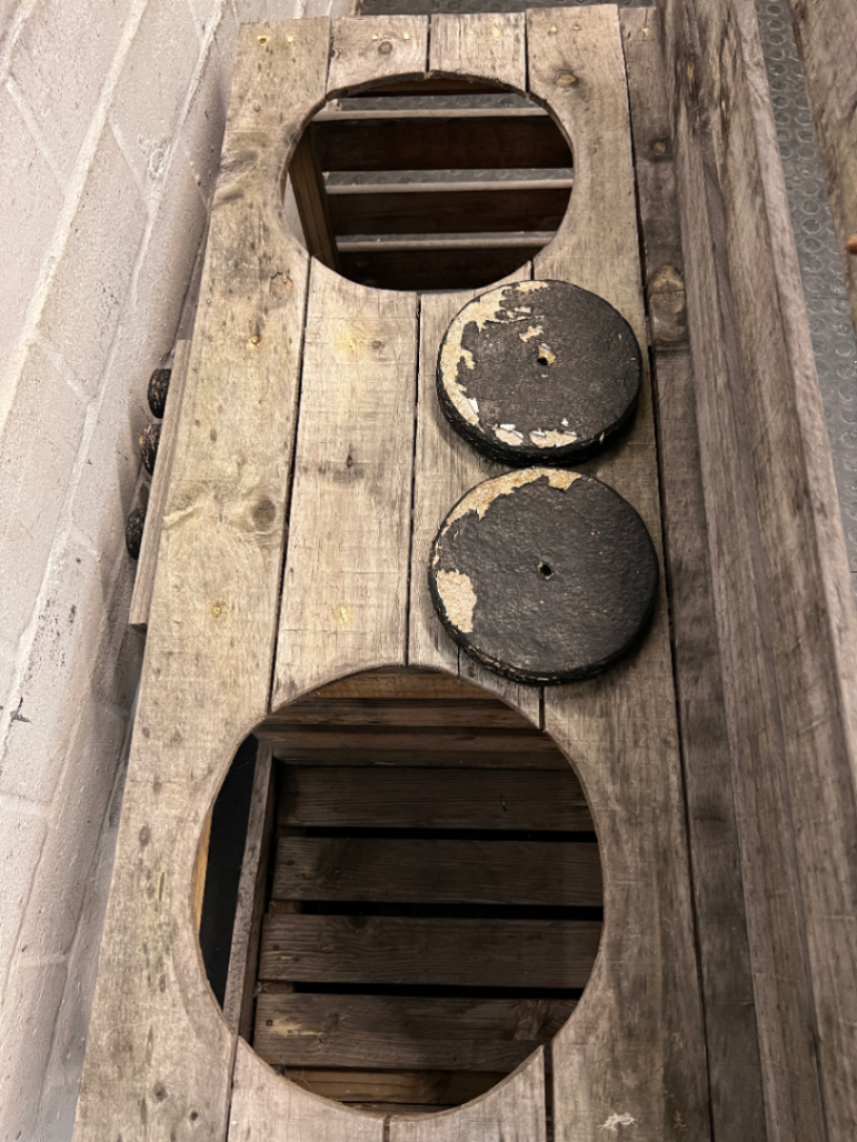 Rustic Grey Wooden Kids Mud Kitchen — Old and Weathered Condition