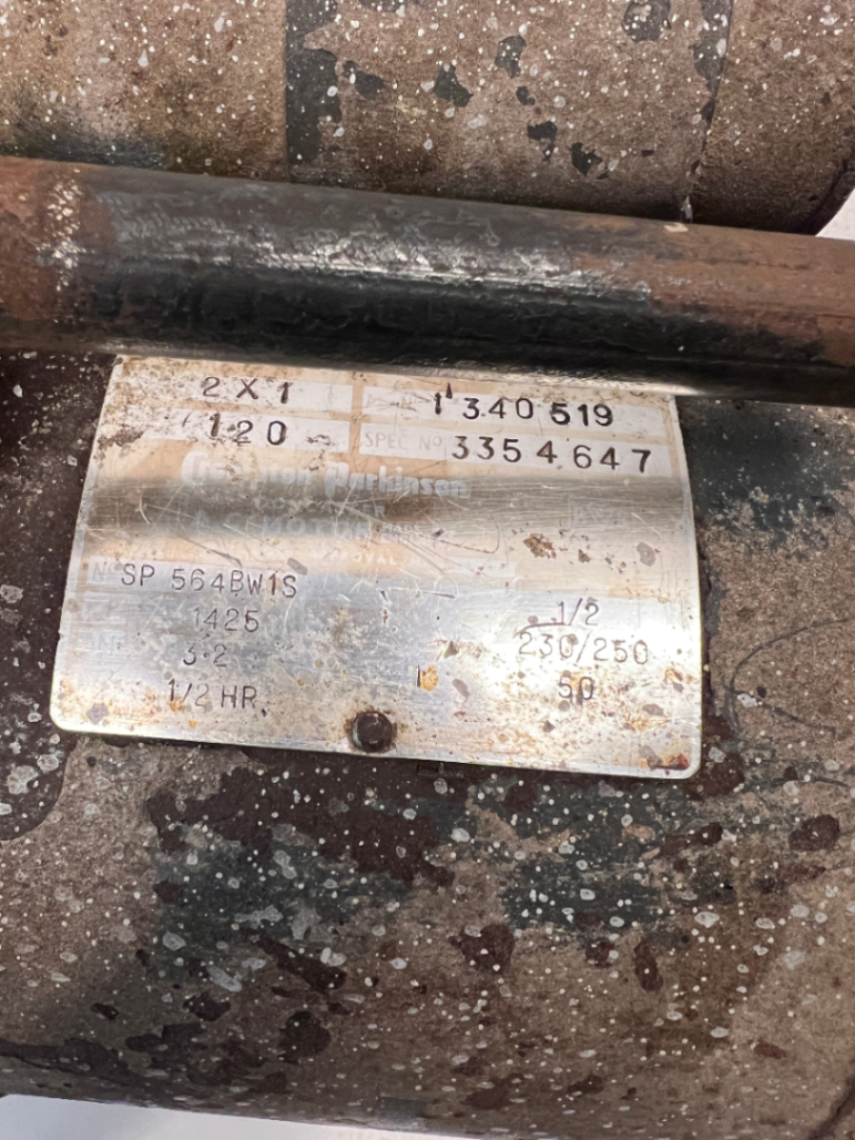 Vintage Portable Air Compressor with Pressure Gauge — Significant Wear and Surface Corrosion