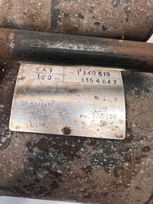 Vintage Portable Air Compressor with Pressure Gauge — Significant Wear and Surface Corrosion