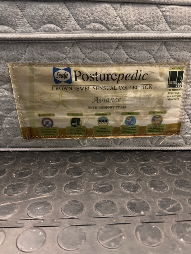 Sealy Posturepedic Crown Jewel Bamboo Queen Mattress — Surface Discolouration