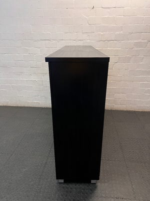 Dark Brown TV Unit with Frosted Glass Cabinets — Good Working Order