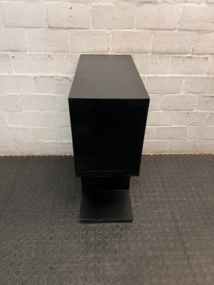 Geometric S-Shaped Shelving Unit in Black