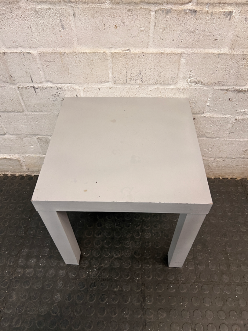 Grey Minimalist Square Side Table