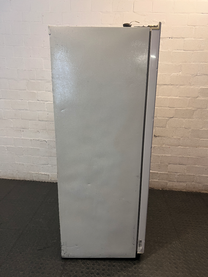 White LG Side-by-Side Fridge Freezer — Good Working Order with Dents on Doors