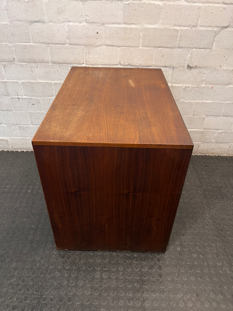 Recessed Panel Wooden Double Door Cabinet — Fair Used Condition