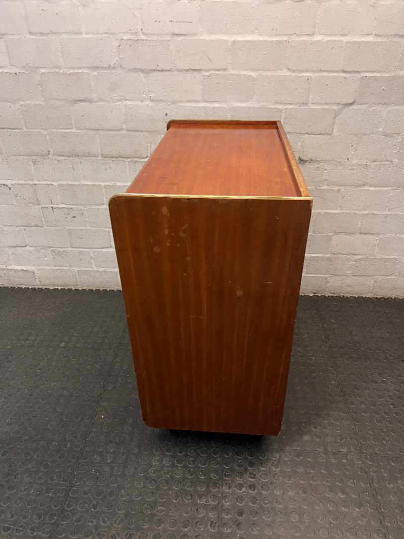 Vintage Mid-Century Style Wooden Chest of Drawers — Well Used Condition