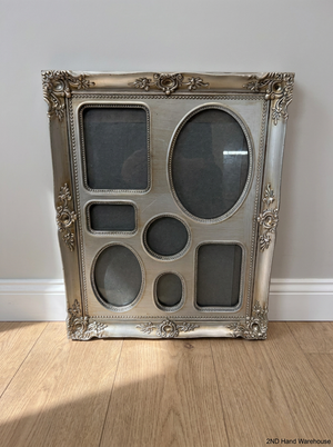 Antique Silver Ornate Multi-Aperture Photo Frame — Good Working Order - 2ndhandwarehouse.com