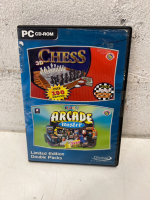 eGames 3D Chess & Arcade Master PC Double Pack - Vintage CD-ROM Set - 2ndhandwarehouse.com