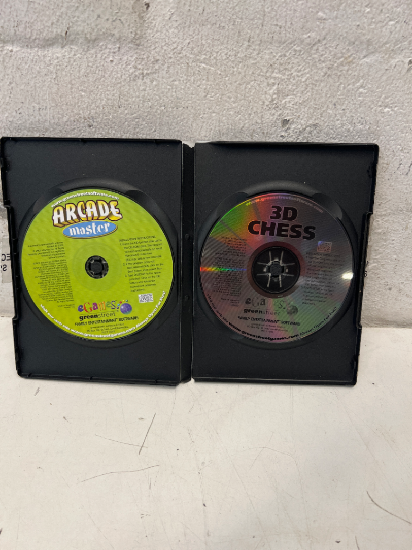 eGames 3D Chess & Arcade Master PC Double Pack - Vintage CD-ROM Set - 2ndhandwarehouse.com