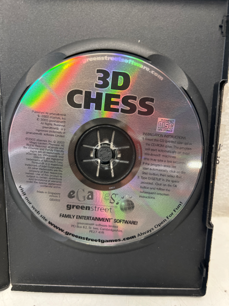 eGames 3D Chess & Arcade Master PC Double Pack - Vintage CD-ROM Set - 2ndhandwarehouse.com