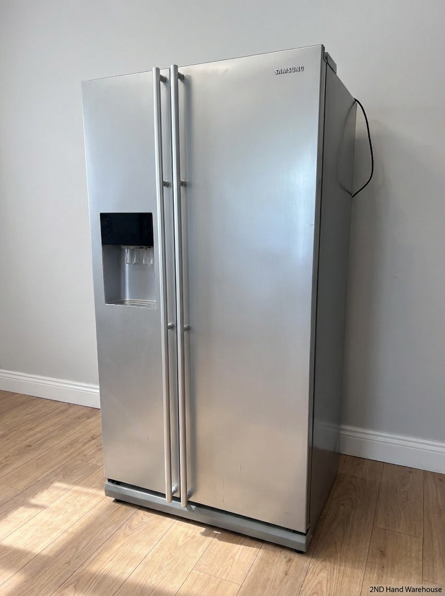 Samsung Grey Side-by-Side Fridge Freezer with Dispenser — Power Fault and Structural Damage - REDUCED