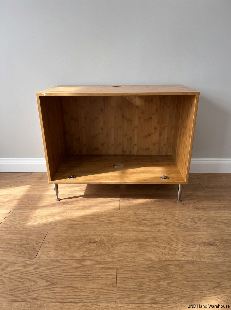 Bamboo-Style Organiser Unit — Damaged Underneath - 2ndhandwarehouse.com