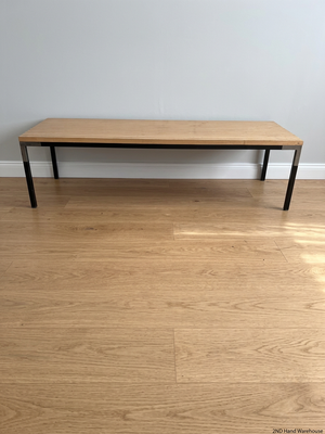Low Profile Wood and Metal Coffee table
