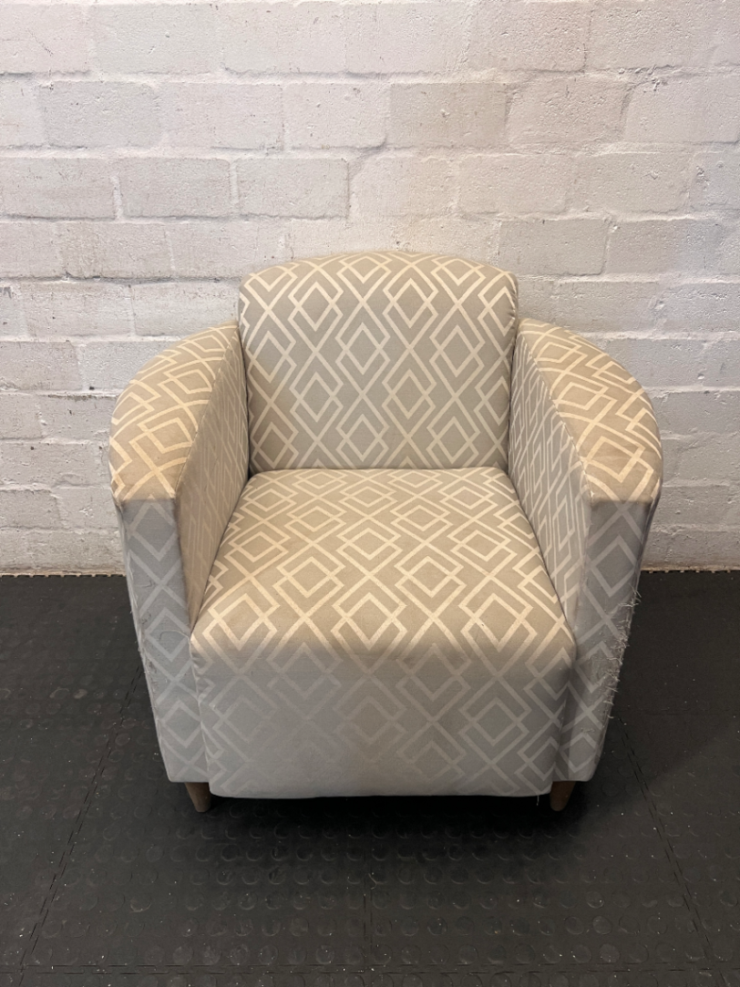 Pair of Coricraft Tub Chairs - Frayed & Stained Fabric - 2ndhandwarehouse.com