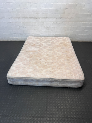 Quilted Double Bed Mattress & Base - Used, Fair Condition - 2ndhandwarehouse.com