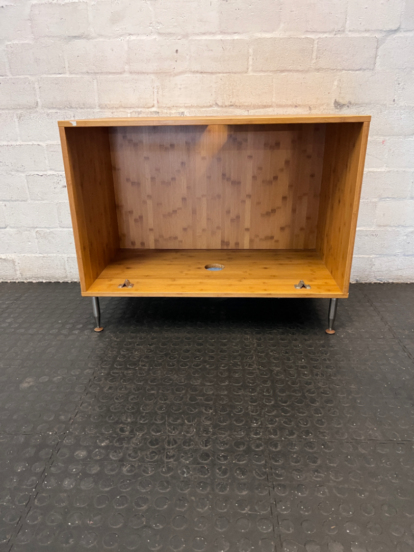 Bamboo-Style Organiser Unit — Damaged Underneath - 2ndhandwarehouse.com