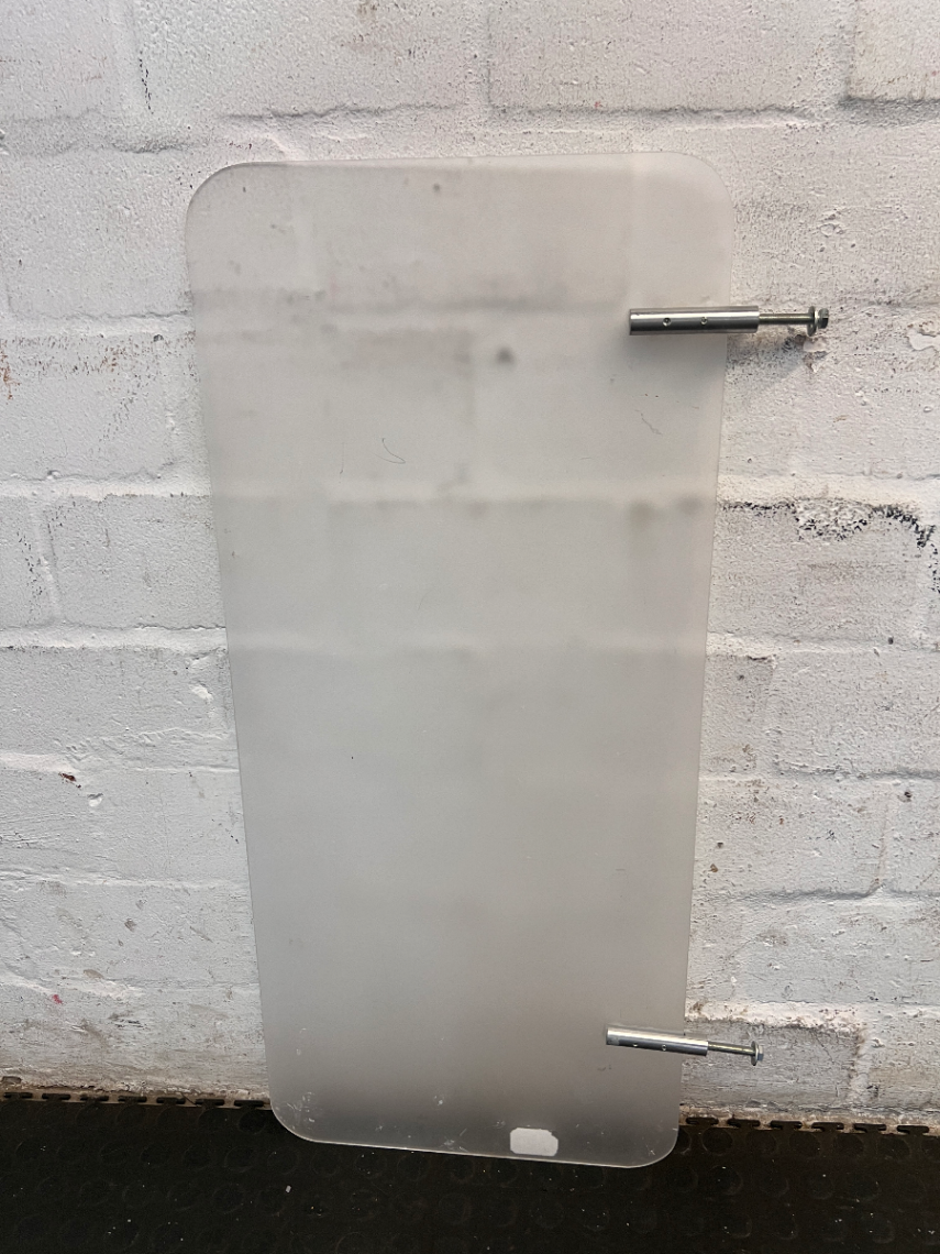 Frosted Acrylic Desk Privacy Divider - Fair Condition with Surface Marks - 2ndhandwarehouse.com