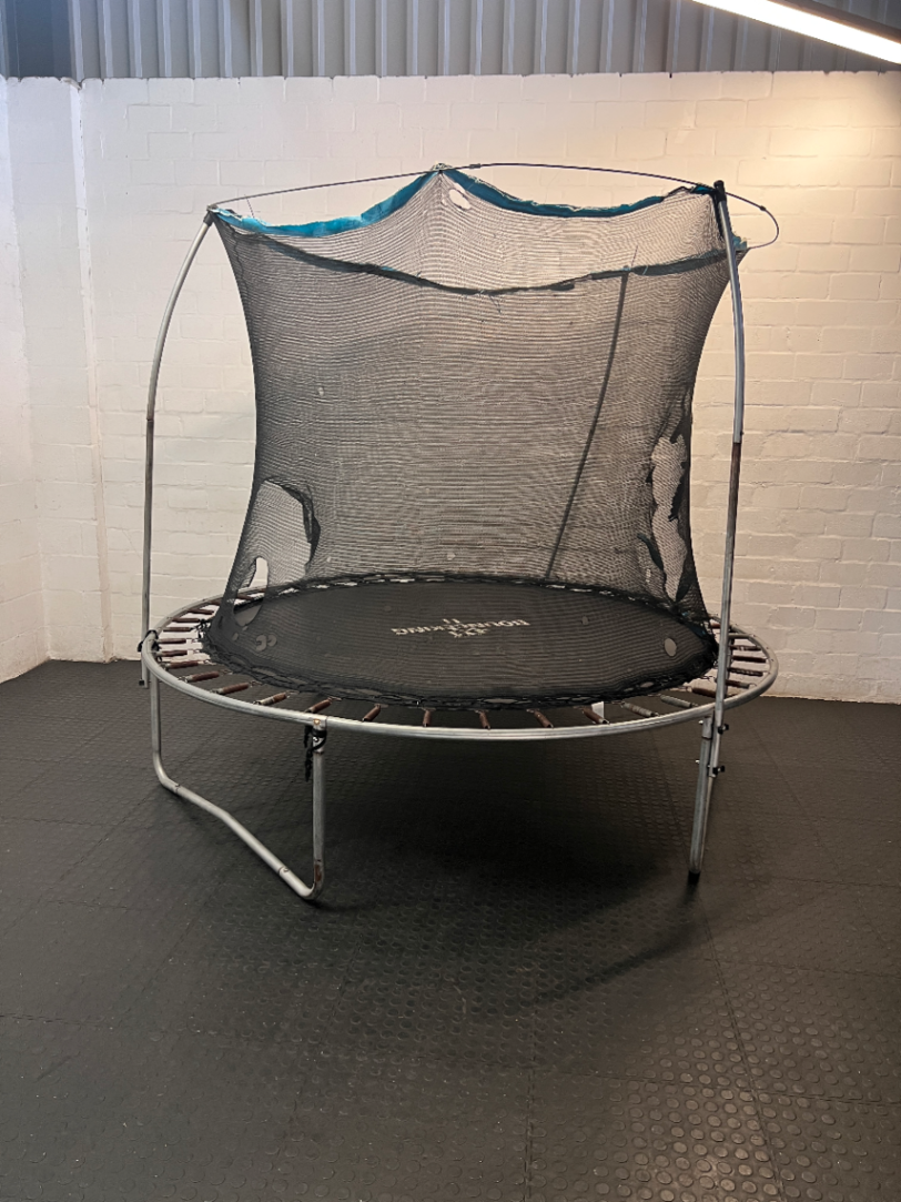 Bounce King 2m Round Trampoline with Safety Net — Safety Net Totally Damaged - 2ndhandwarehouse.com
