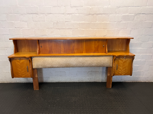 Double Wooden Headboard with Integrated Pedestals - 2ndhandwarehouse.com