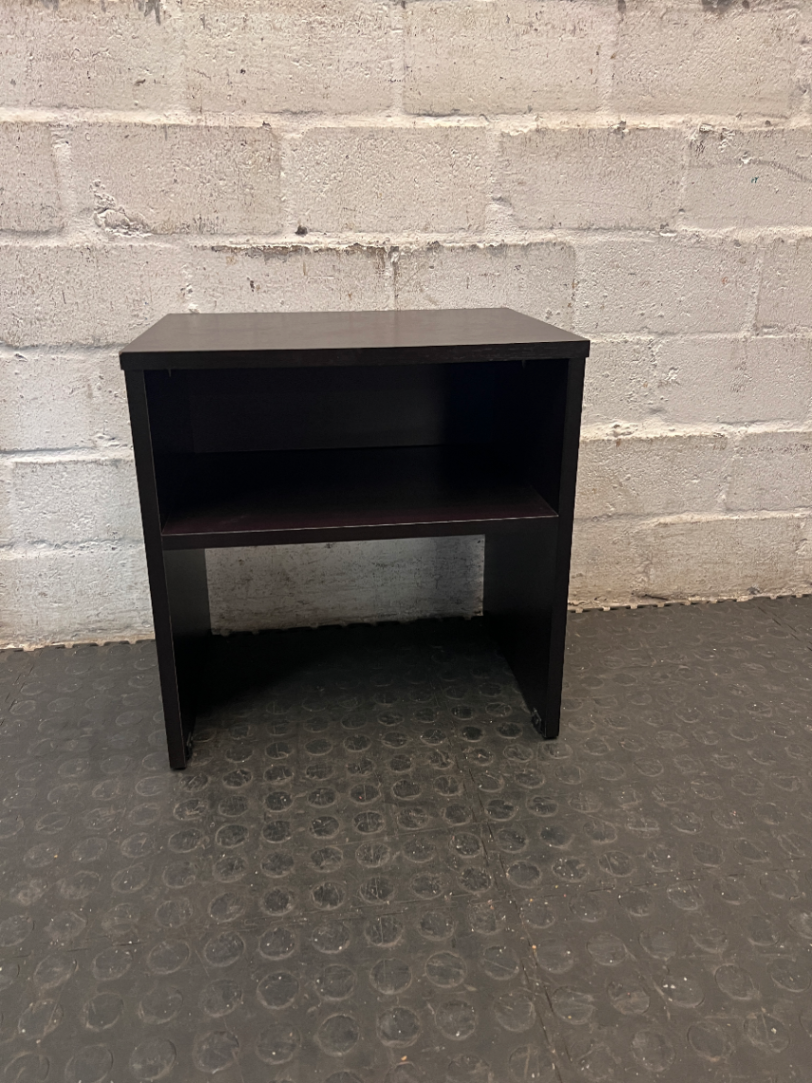 Dark Brown Minimalist Open Shelf Side Table — Well Used Fair C - 2ndhandwarehouse.com