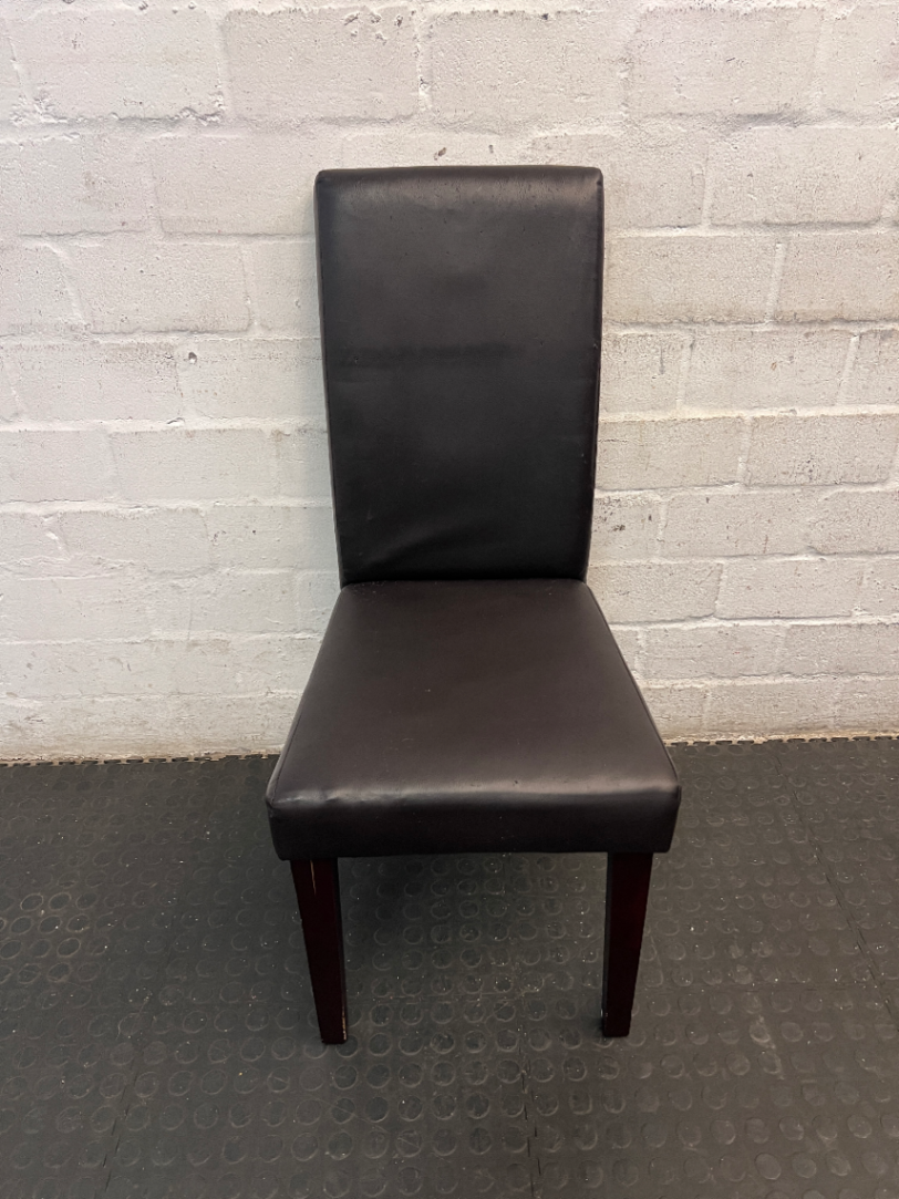 Modern Black Upholstered Dining Chair — Well Used Dining C - 2ndhandwarehouse.com