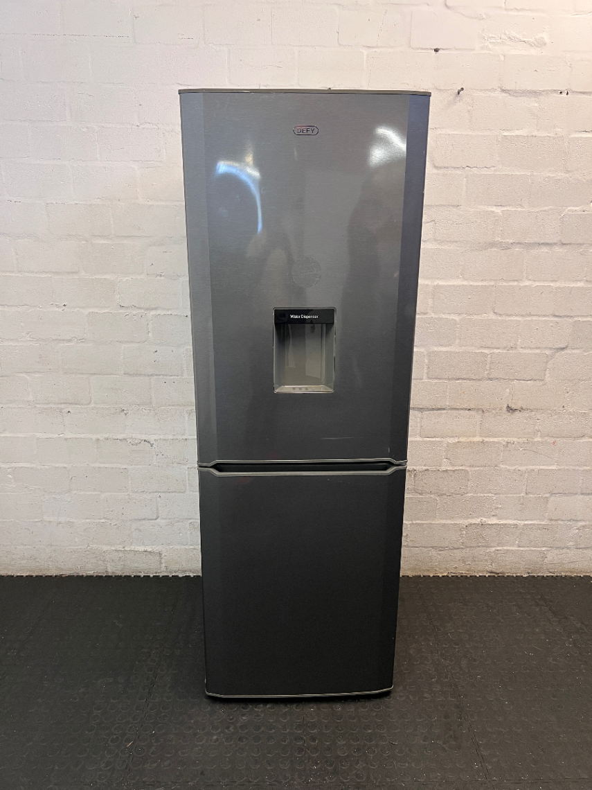 Defy Silver Fridge Freezer with Water Dispenser — Good Working Order