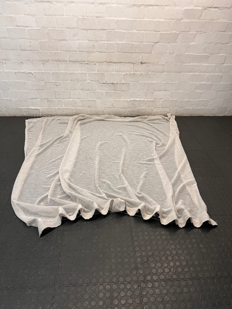 @Home Tapered Neutral Sheer Curtain — Good Used Condition