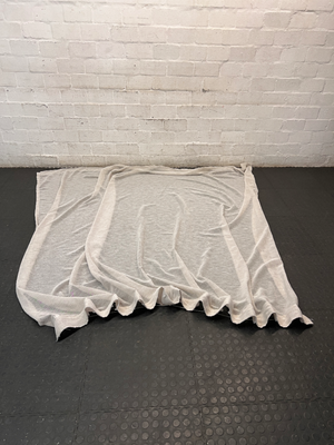 @Home Tapered Neutral Sheer Curtain — Good Used Condition