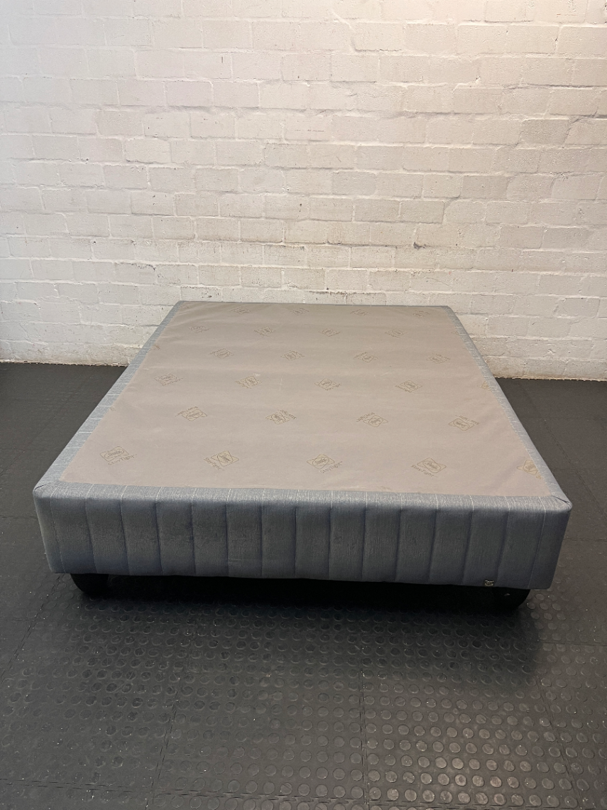 Sealy Grey Padded Queen Bed Base — Great Condition Bed Base