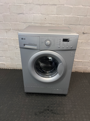LG 7kg Front Loader Washing Machine in Grey — Good Working Order with Surface Scuffs - 2ndhandwarehouse.com