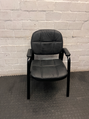 Black Upholstered Office Visitor Chair