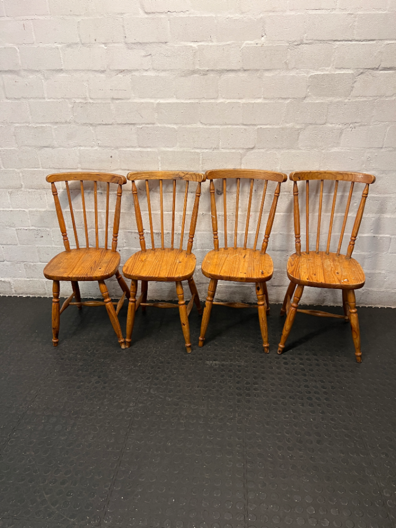 Vintage Windsor-Style Wooden Dining Chair
