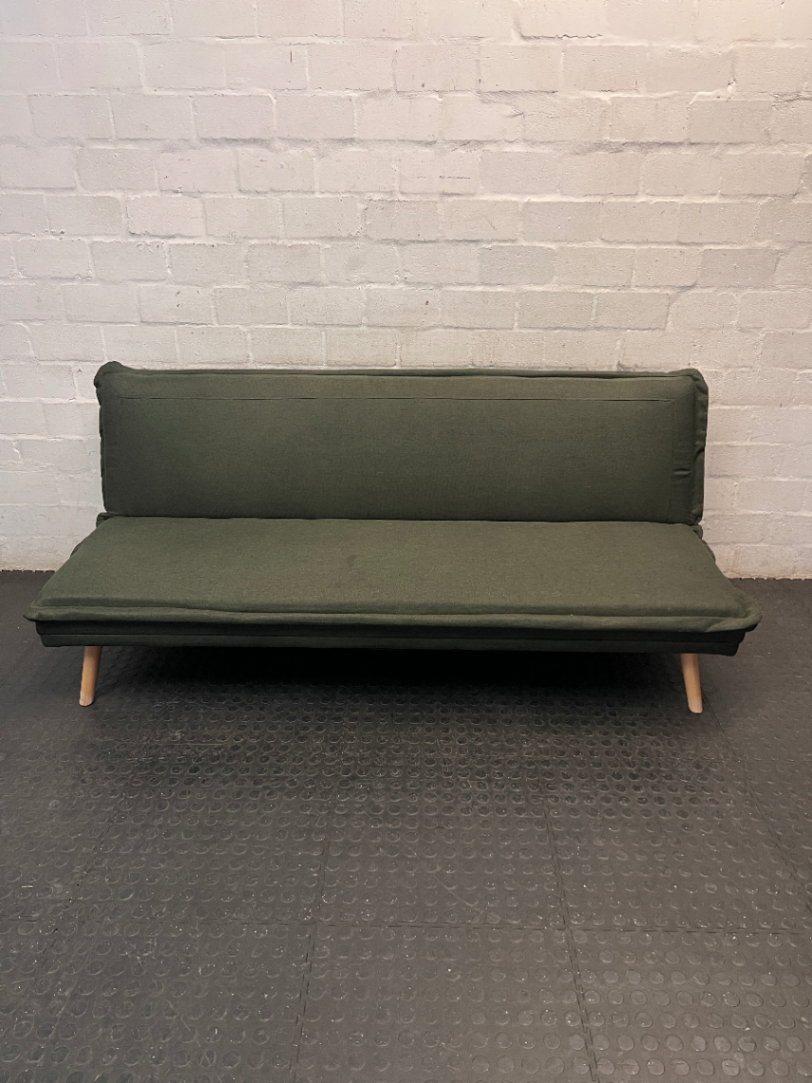 Mr Price Home Dark Green Fabric Sleeper Couch — Very Good Condition