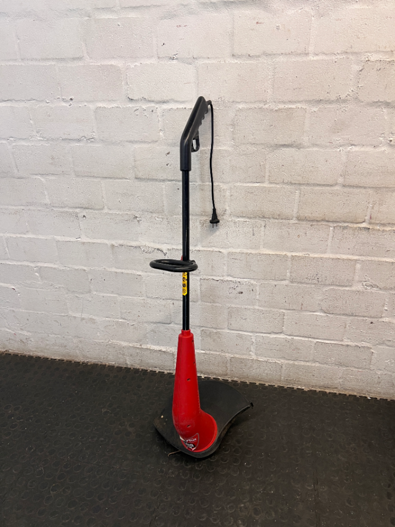 Electric Lawn Trimmer with Red and Black Finish