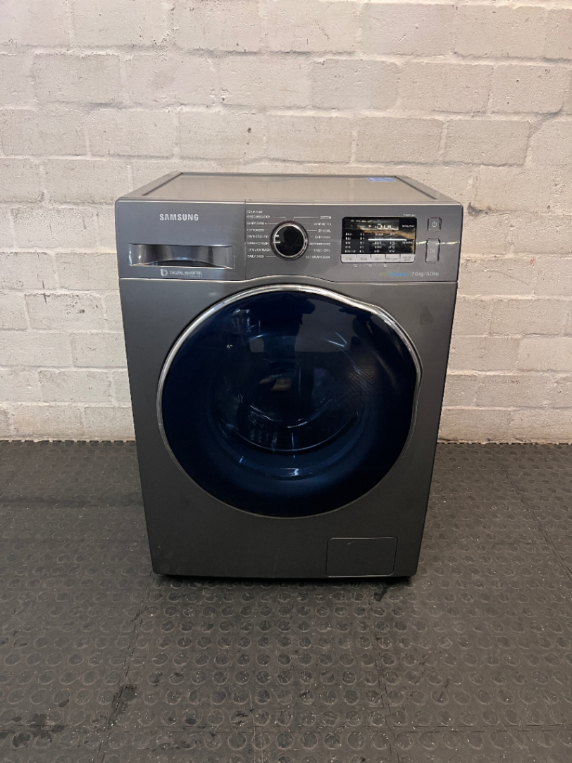 Samsung Grey Front Loader Washing Machine — Good Working Order