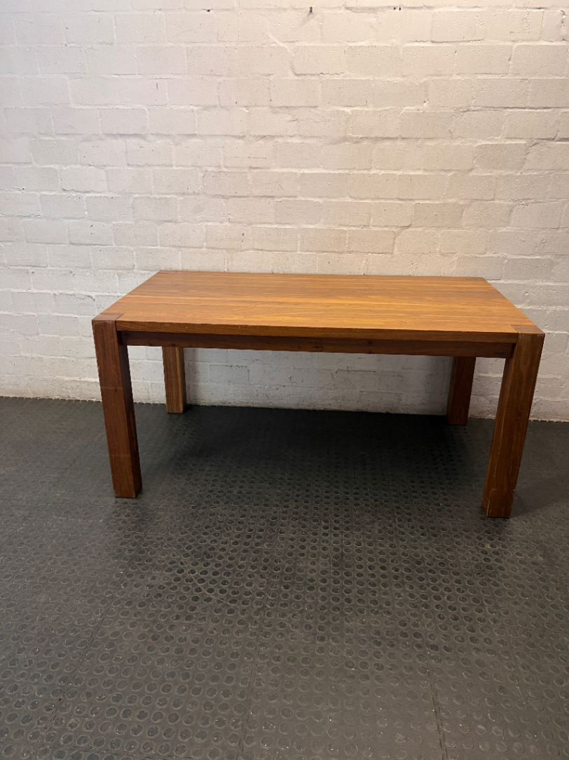 Weylandts Brown Wood Dining Table — Minor Scratches on Side Legs