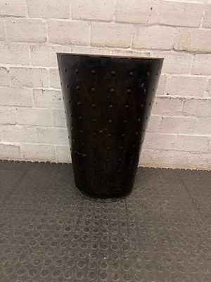 Tapered Studded Metal Plant Pot