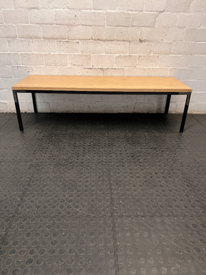 Low Profile Wood and Metal Coffee table